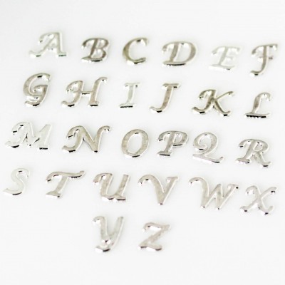 Cursive Silver Letters